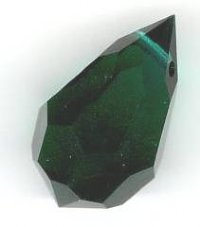 1 12x20mm Preciosa Emerald Tear Drop